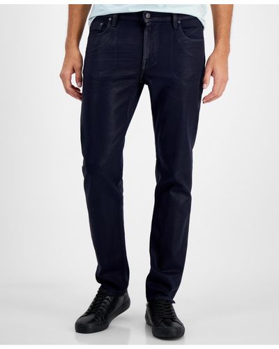 Guess Slim-fit Tapered Coated Jeans - Blue