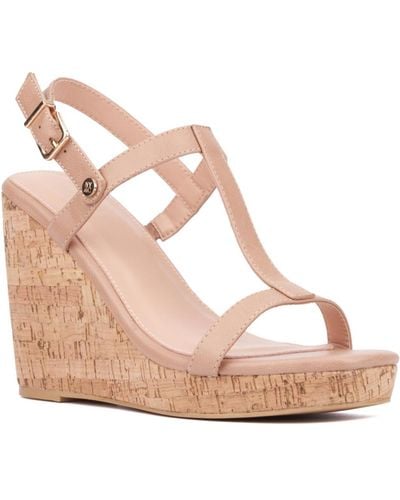 New York & Company Aimee Platform Wedge Sandal - Pink