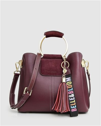 Belle & Bloom Twilight Leather Cross Body Bag - Purple