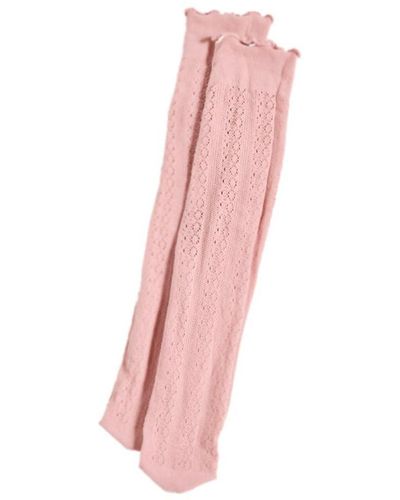 Stems Ruffle Lace Sock - Pink