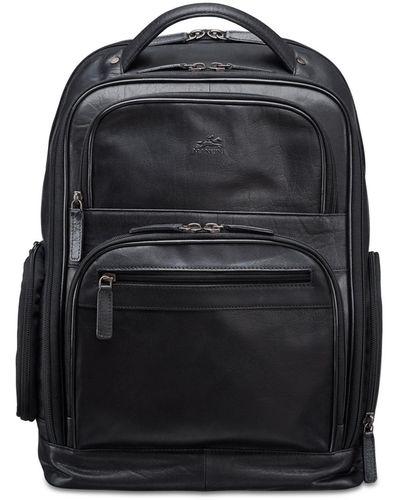 Mancini Buffalo Collection Laptop/ Tablet Backpack - Black