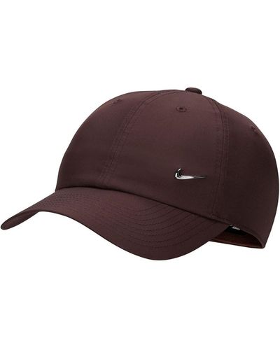 Nike And Metal Swoosh Club Performance Adjustable Hat - Red