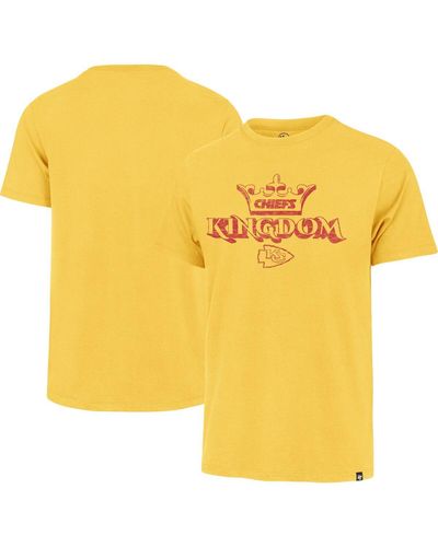 '47 Distressed Kansas City Chiefs Chiefs Kingdom Regional Franklin T-shirt - Yellow