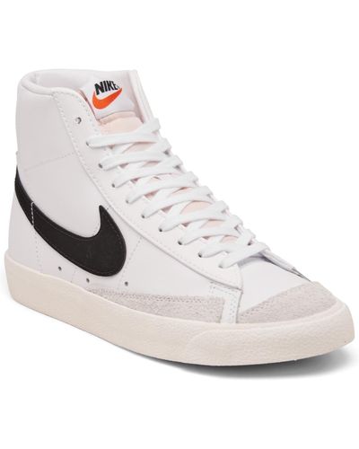 Nike Blazer Mid 77's High Top Casual Sneakers From Finish Line - White
