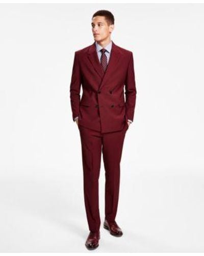HUGO By Boss Modern Fit Suit Separates - Red
