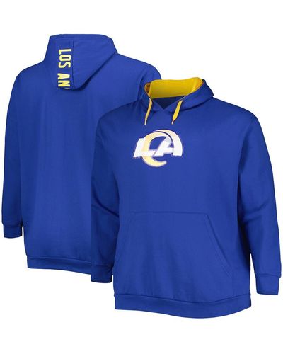 Profile Los Angeles Rams Big And Tall Logo Pullover Hoodie - Blue
