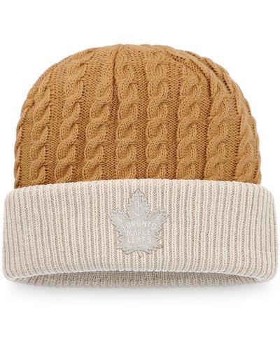 Fanatics Toronto Maple Leafs Outdoor Play Cuffed Knit Hat - Natural