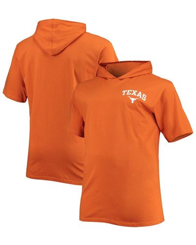 Profile Texas Texas Longhorns Big And Tall Team Hoodie T-shirt - Orange