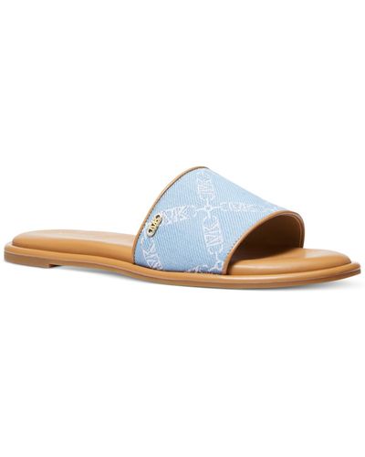 Michael Kors Michael Saylor Slide Slip-on Sandals - Blue