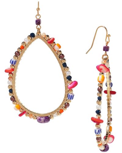 Style & Co. Mixed Bead Open Drop Statement Earrings - Multicolor
