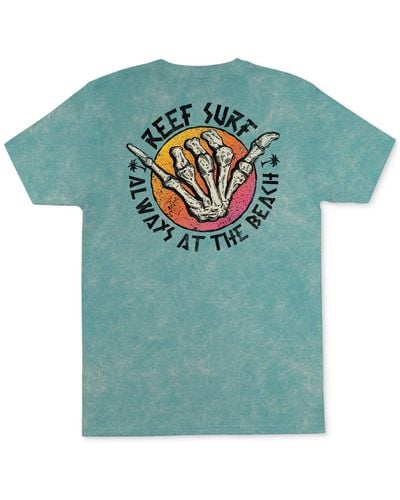 Reef Grim Relaxed-fit Short Sleeve Graphic T-shirt - Blue