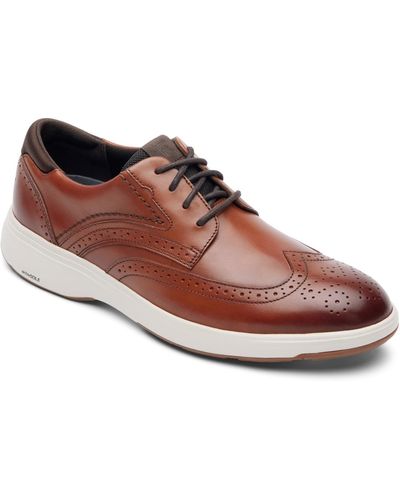 Rockport Noah Wingtip Shoes - Brown