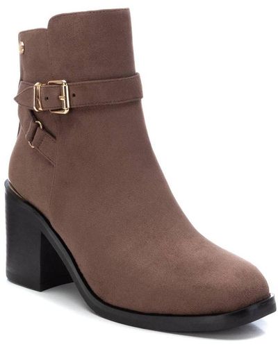 Xti Suede Dress Booties By - Brown