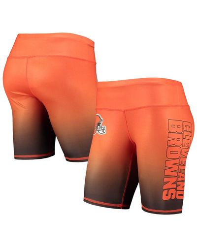 FOCO Cleveland Browns Gradient Biker Shorts - Orange