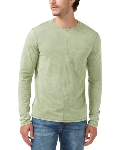 Buffalo David Bitton Kahel Relaxed-fit Long-sleeve Pocket T-shirt - Green
