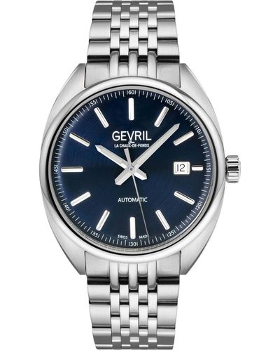 Gevril Five Points Swiss Automatic -tone Stainless Steel Watch 40mm - Metallic