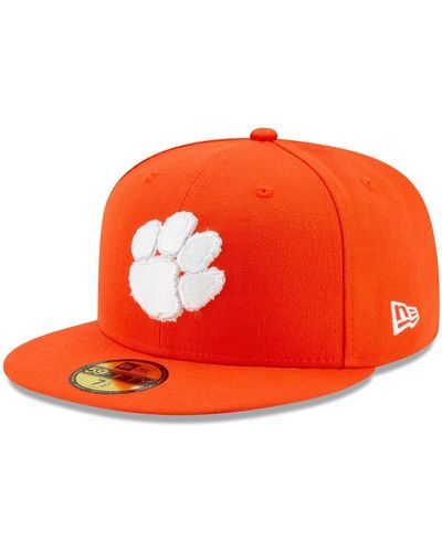KTZ Clemson Tigers Primary Team Logo Basic 59fifty Fitted Hat - Orange
