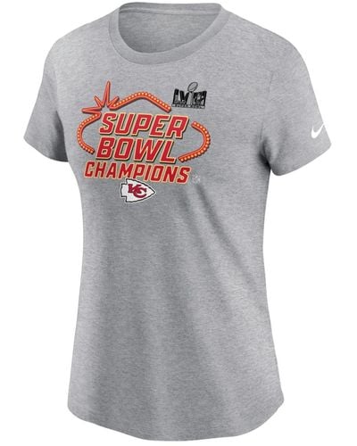 Nike Kansas City Chiefs Super Bowl Lviii Champions Locker Room Trophy Collection T-shirt - Gray