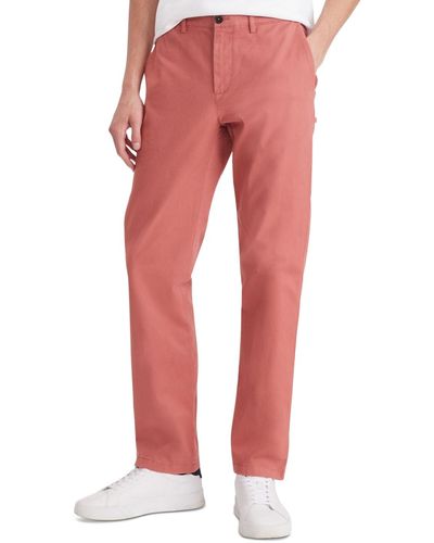 Tommy Hilfiger Straight-fit Denton Flex Chino Pants - Red