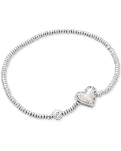 Kendra Scott Ari Heart Stretch Bracelet - White