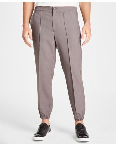 Alfani Regular-fit Stretch Pleated sweatpants - Gray
