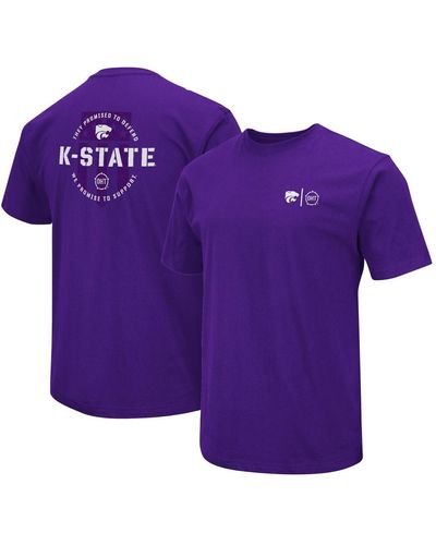 Colosseum Athletics Kansas State Wildcats Oht Military-inspired Appreciation T-shirt - Purple