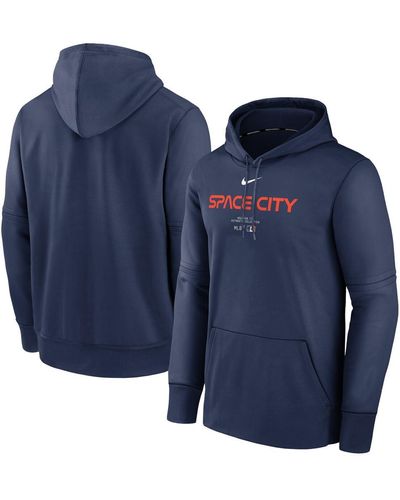 Nike Houston Astros City Connect Practice Performance Pullover Hoodie - Blue