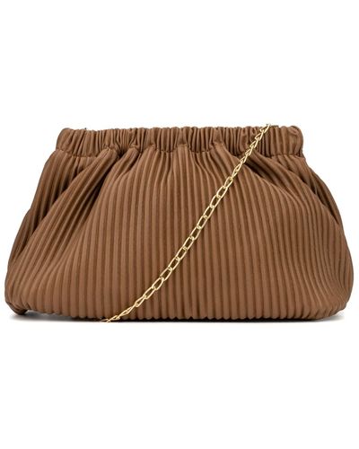 Olivia Miller Freya Small Pleated Clutch - Brown