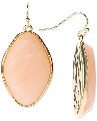 Style & Co. Gold-tone Stone Hook Earrings - White