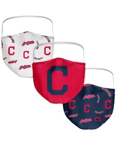 Fanatics Cleveland Indians 3-pk. Face Mask - Red