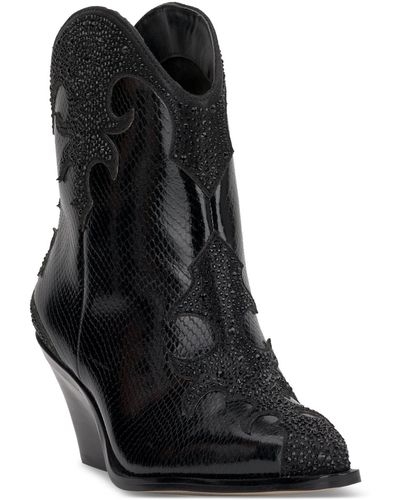 Jessica Simpson Zolly Western-style Block Heel Booties - Black