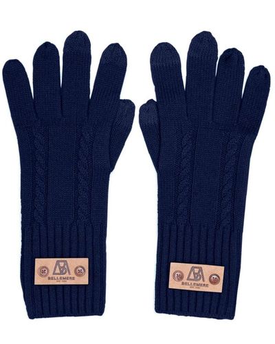 Bellemere New York Bellemere Cable-knit Touch-screen Cashmere Gloves - Blue