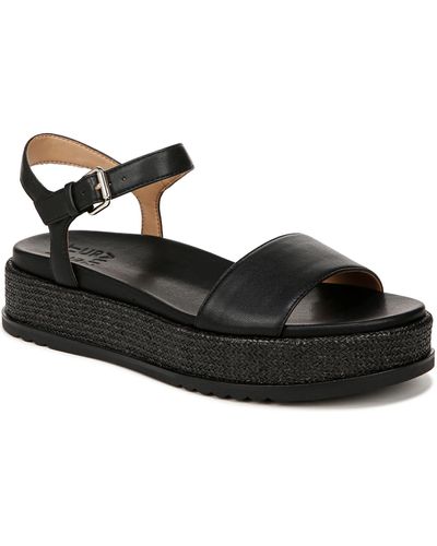Naturalizer Zane Flatform Sandals - Black