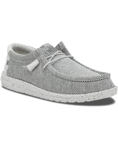 Hey Dude Wally Sox Slip-on Casual Moccasin Sneakers From Finish Line - Gray