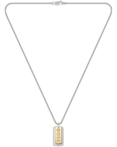 BOSS Devon Two-tone Stainless Steel Necklace - Metallic