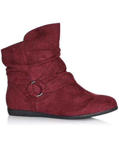 Avenue Serena Ankle Boot - Red