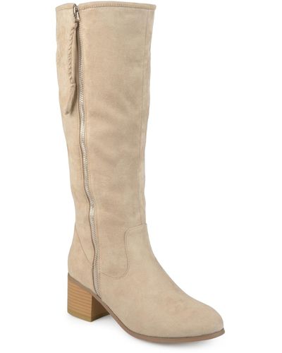 Journee Collection Wide Calf Sanora Boot - Natural