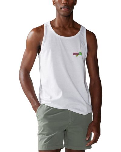 Chubbies The Courts Classic Pickleball Logo Graphic Tank - White
