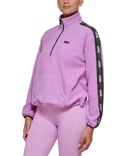 DKNY Sport Fleece Pullover Jacket - Purple