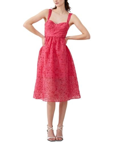 French Connection Embroidered Lace Sleeveless Dress