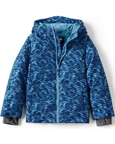 Lands' End Kids Husky Insulated Winter Jacket - Blue