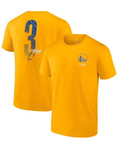 Fanatics Jordan Poole En State Warriors 2022 Nba Finals Champions Name And Number T-shirt - Yellow