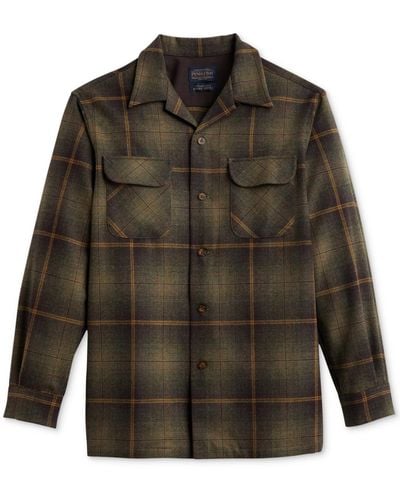 Pendleton Original Plaid Button-down Wool Board Shirt - Green