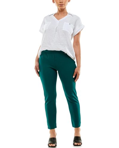 Adrienne Vittadini Pull On Pants - Green