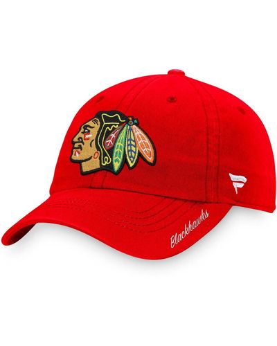 Fanatics Chicago Blackhawks Core Primary Logo Adjustable Hat - Red
