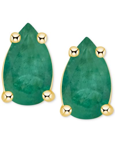 Macy's Tanzanite Pear-shape Stud Earrings (3/8 Ct. T.w. - Green