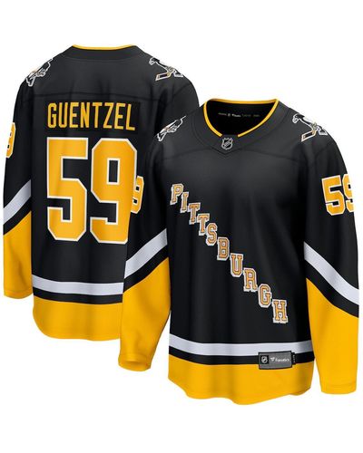 Fanatics Jake Guentzel Pittsburgh Penguins 2021/22 Alternate Premier Breakaway Player Jersey - Black