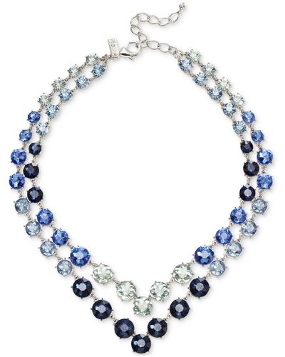 INC International Concepts Mixed Stone Layered Collar Necklace - Blue