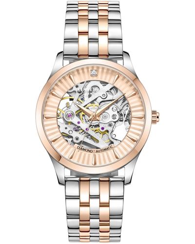 Kenneth Cole Automatic Two Tone Stainless Steel Bracelet Watch 34.5mm - Metallic