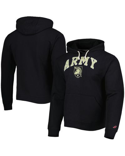 League Collegiate Wear Army Knights Arch Essential Fleece Pullover Hoodie - Black